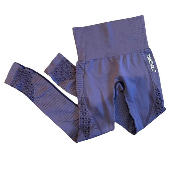 Gymshark Purple Seamless Laser Cut Leggings Size X-Small - Picture 1 of 2